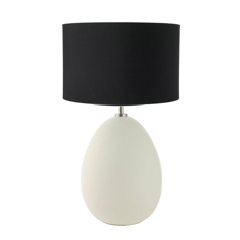 LÁMPARA EGG 1 BLANCO OPACO PANTALLA NEGRA