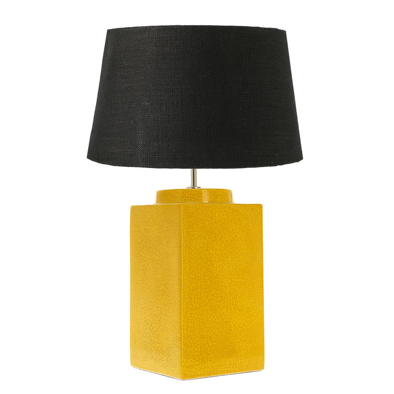 LÁMPARA CECILIA 3 AMARILLO PANTALLA PANTALLA NEGRA