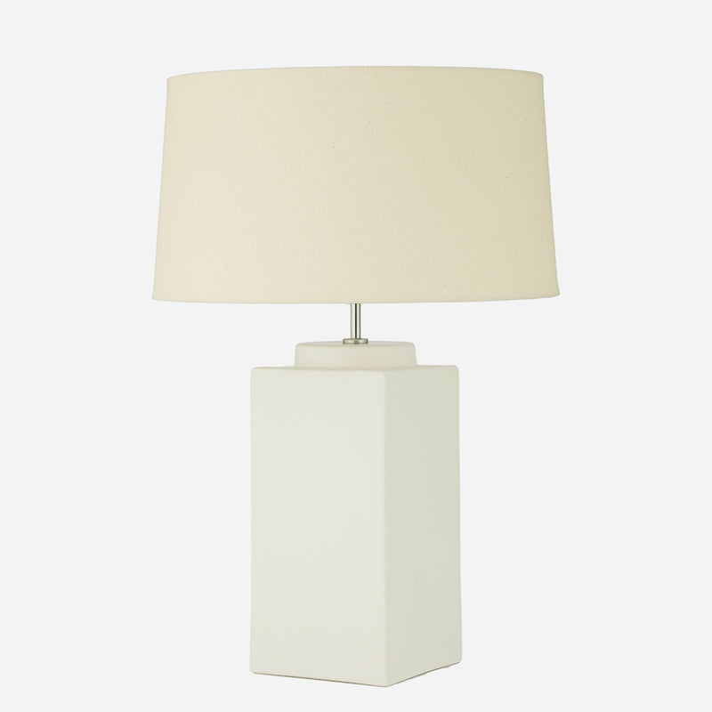 LÁMPARA CECILIA BLANCO OPACO PANTALLA PANTALLA CRUDA