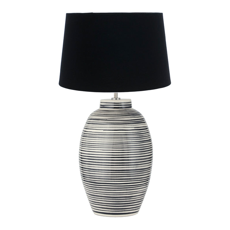 LAMPARA HUEVO RAYAS NEGRAS PANTALLA CRUDA (Copia)