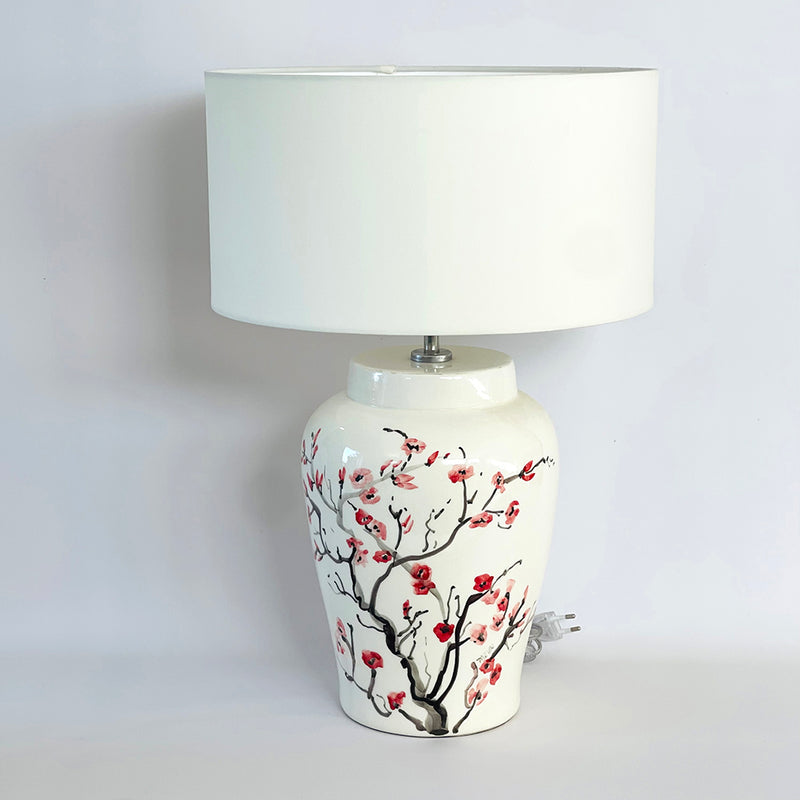 LAMPARA ASIA 2 CHERRY PANTALLA CRUDA