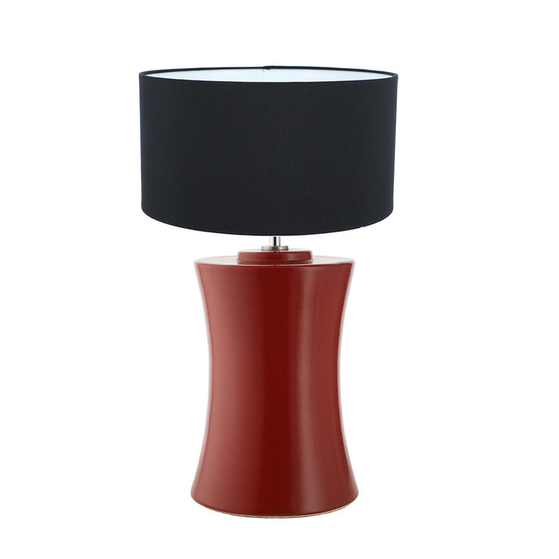 LÁMPARA LISBOA ROJA PANTALLA NEGRA