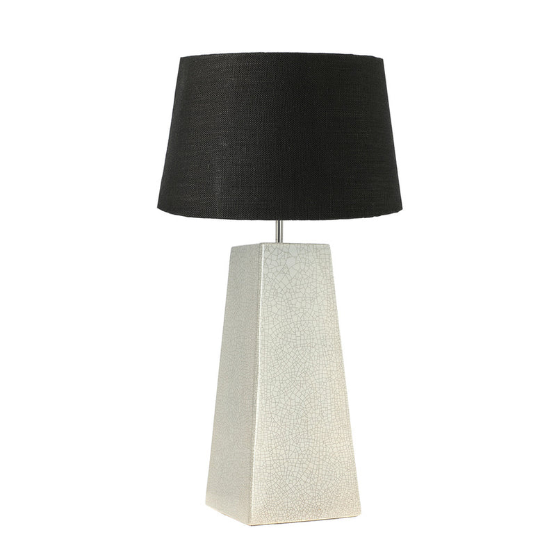 LAMPARA CONICa 3 CRUDO CRAQUELADO PANTALLA NEGRA