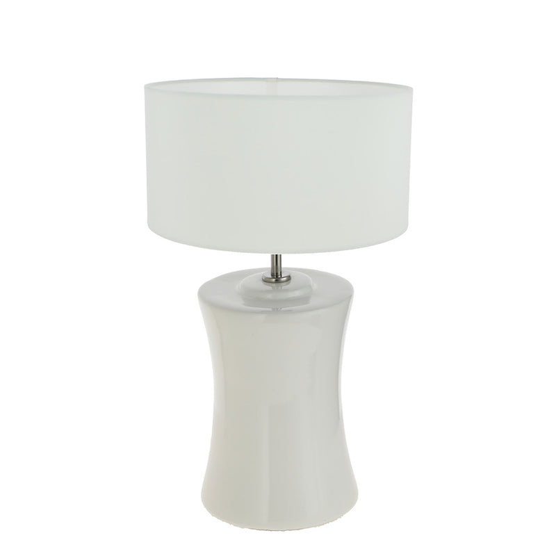 LÁMPARA LISBOA CRUDA CRAQUELADA PANTALLA CRUDA