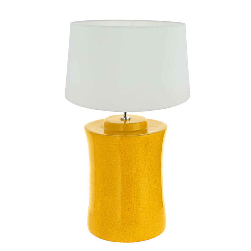 LÁMPARA CARLOS AMARILLO PANTALLA CRUDA