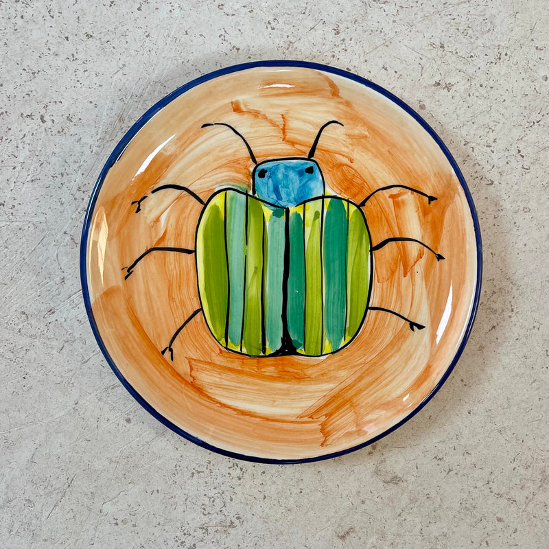 PLATO BICHO VERDE Y AZUL